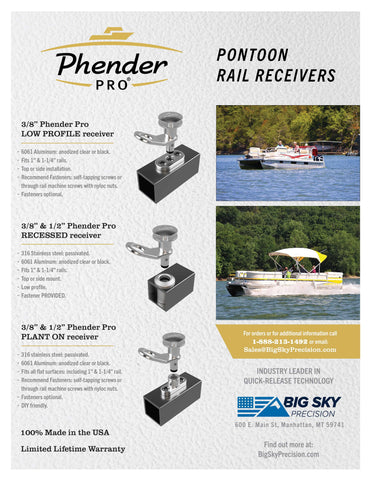 Phender Pro® rail mount receivers