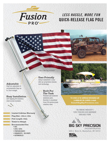 Fusion Pro quick release flag mount